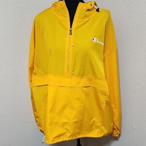 Champion Bright Yellow Pullover Jacket NWOT Atheltic Size XL Unisex